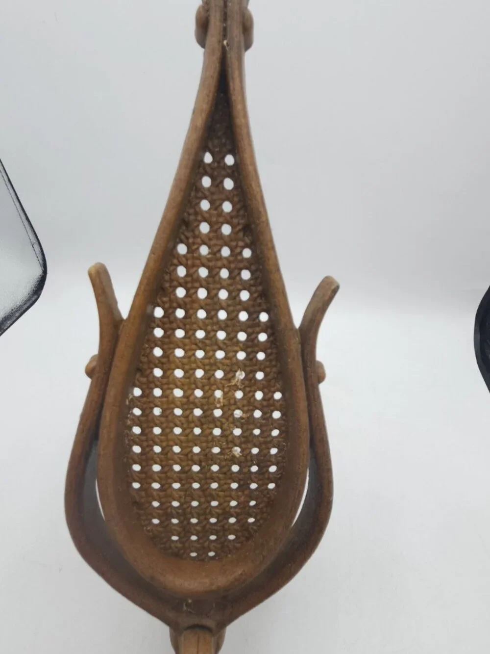 Vintage Homco Faux Rattan Wall Sconce | Candlestick Holder | 1981